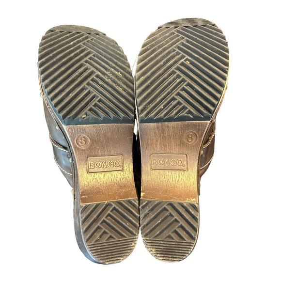 Bongo Brown Chunky Heel Platform Clogs Y2K Grunge Vintage 1990s Style Size 7 - Picture 6 of 7